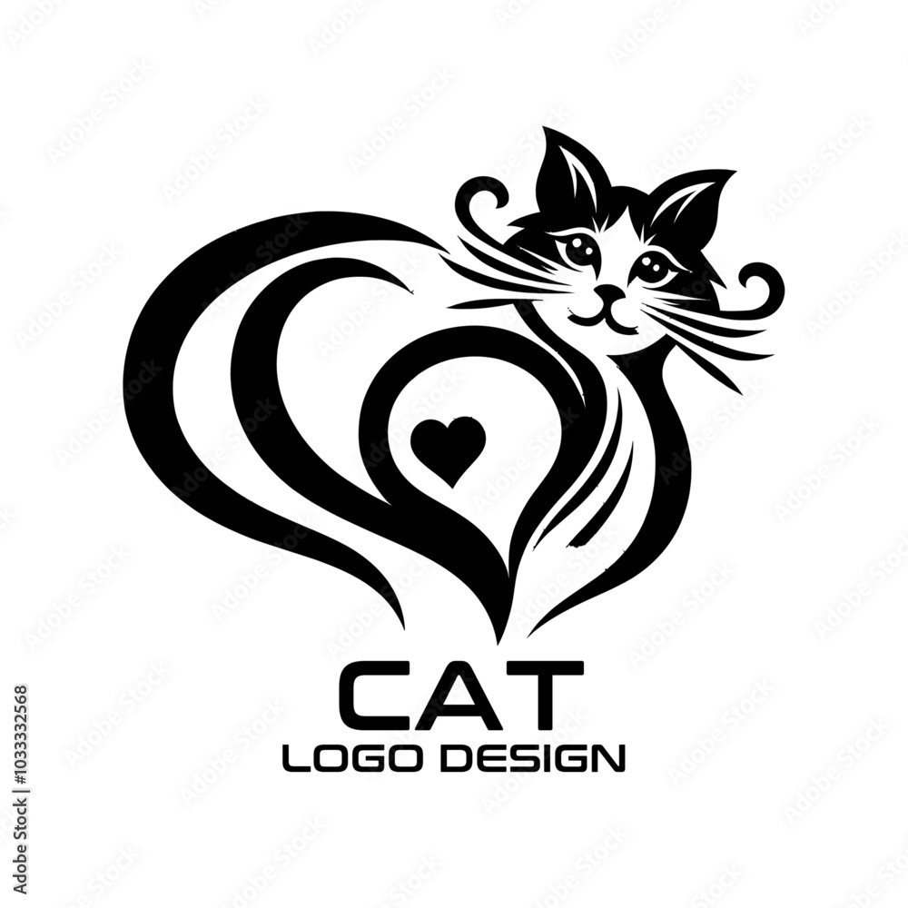 Cat Vector Logo Design Cat Vector Logo Design