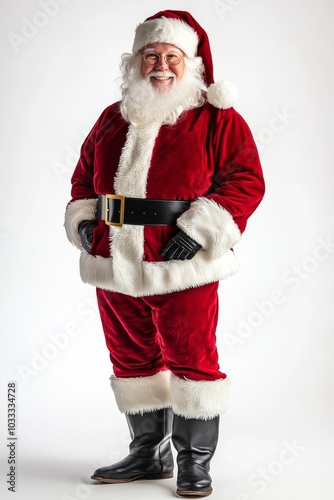 Wallpaper Mural santa clause standing on white background, Isolated on White Background Torontodigital.ca