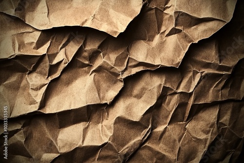 Wallpaper Mural Crumpled Brown Paper Texture: Abstract Background Torontodigital.ca