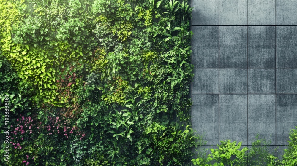 Vertical Green Wall on Modern Architecture Vertical Green Wall on Modern Architecture
