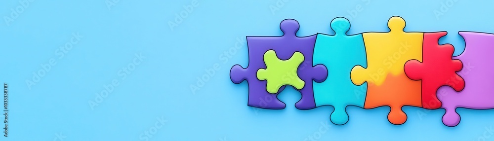puzzle piece concept flat design top view professional theme cartoon drawing Complementary Color Scheme puzzle piece concept flat design top view professional theme cartoon drawing Complementary Color Scheme
