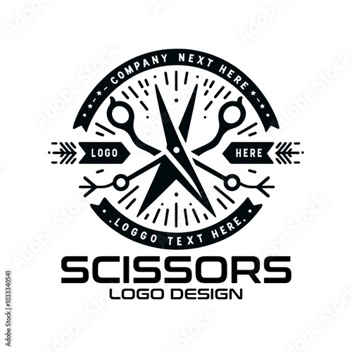 Scissors Vector Logo Design photo