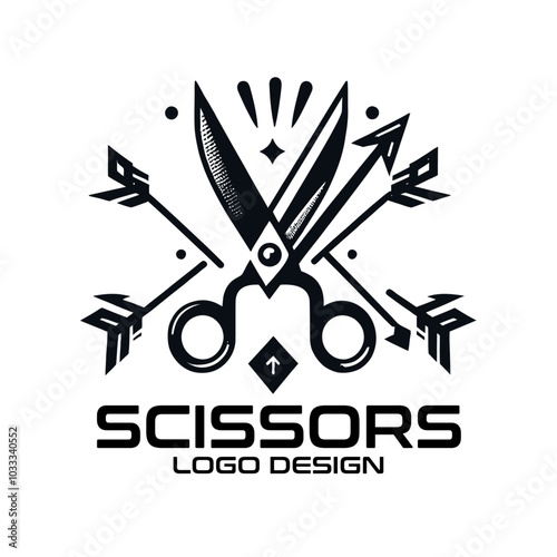 Scissors Vector Logo Design photo