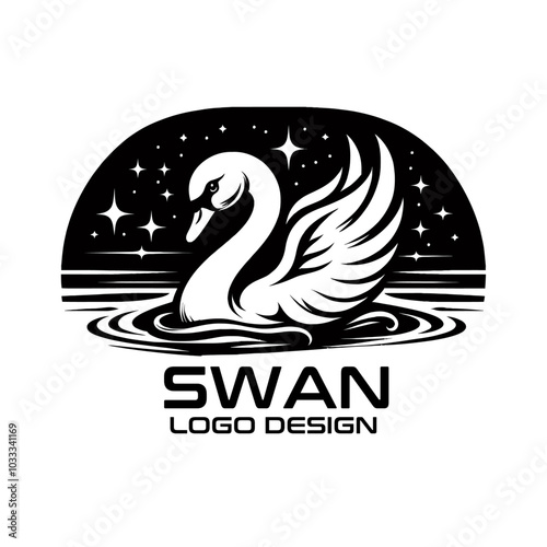 Swan Vector Logo Design photo