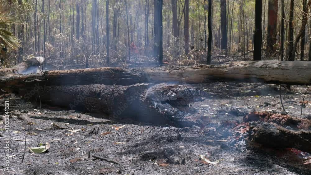 Bushfire in the Australian outback. Smoke and flames. Clip 12 Bushfire in the Australian outback. Smoke and flames. Clip 12