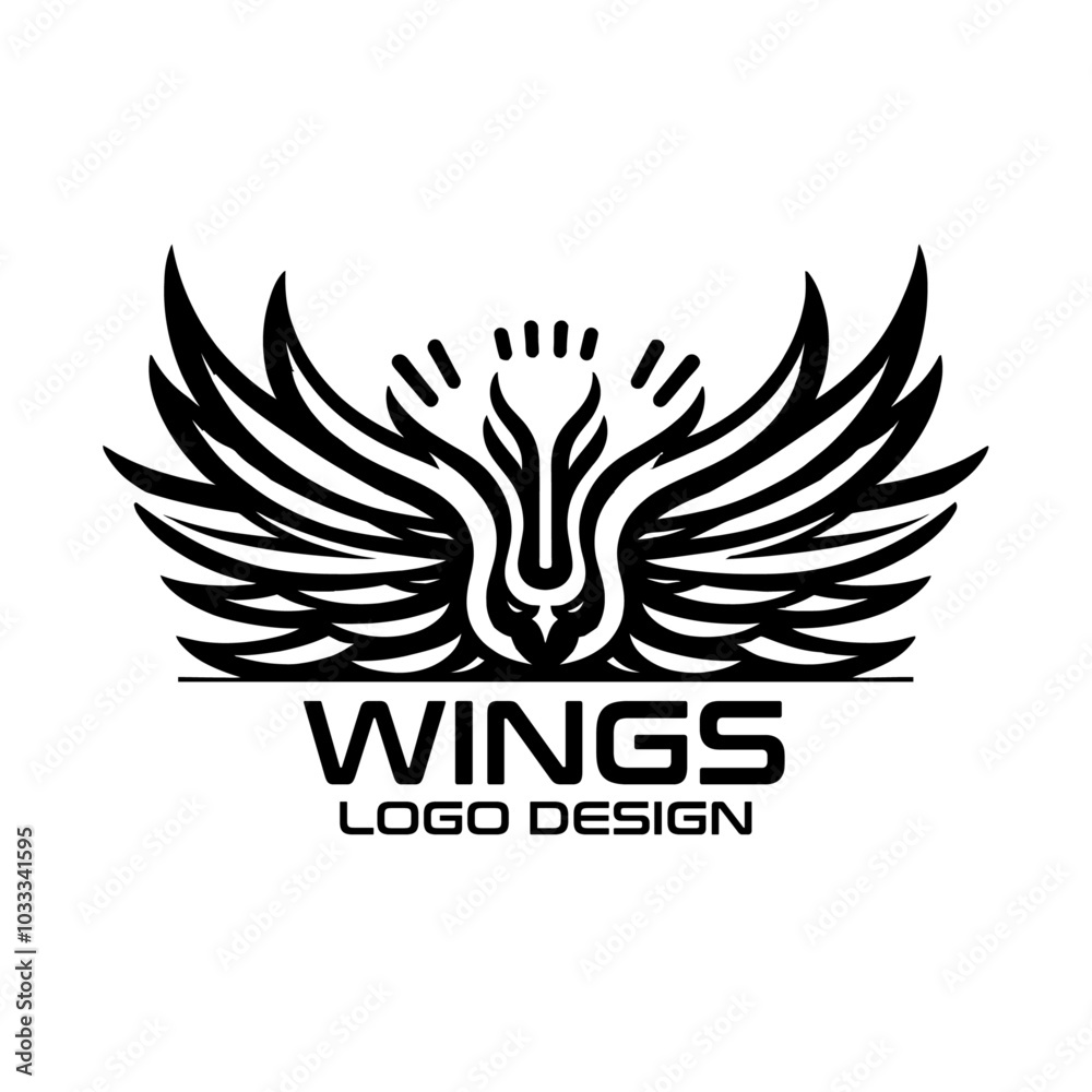 Wings Vector Logo Design Wings Vector Logo Design