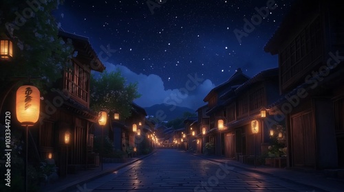 anime theme of landscape for wallpaper