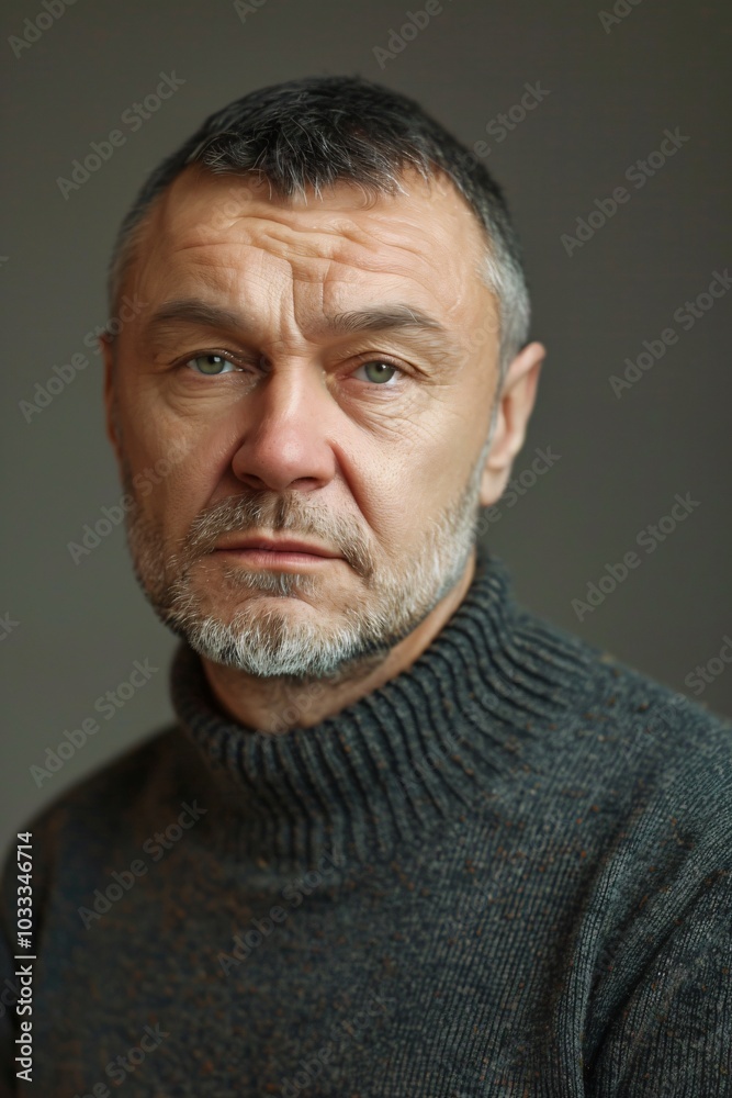 Portrait of a European Man: Classic Profile and Natural Expression. Portrait of a European Man: Classic Profile and Natural Expression.
