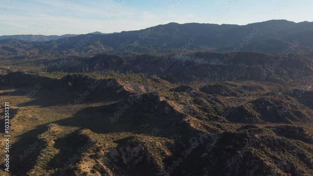 Aerial View of Grade Valley, Los Padres National Forest, Ventura County Aerial View of Grade Valley, Los Padres National Forest, Ventura County