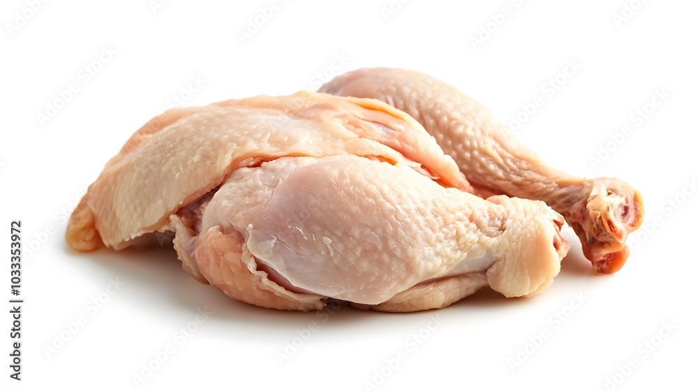 Raw chicken meat on white background. Raw chicken meat on white background.