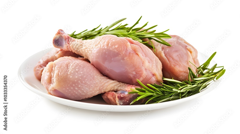 Raw chicken meat on white background. Raw chicken meat on white background.