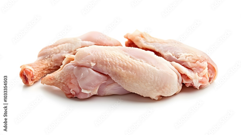 Raw chicken meat on white background. Raw chicken meat on white background.