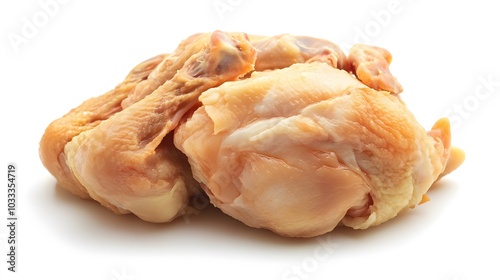 Raw chicken meat on white background. 