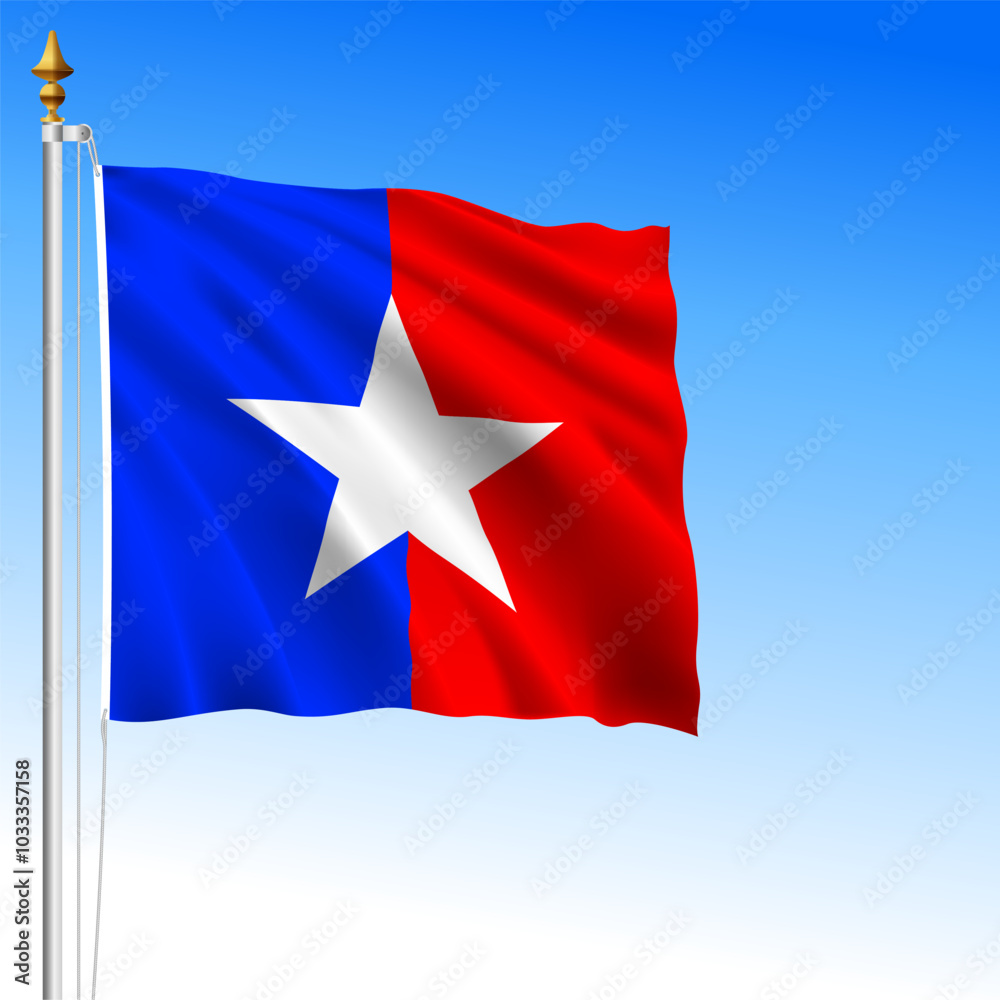 USA elections waving flag star symbol, United States of America, vector illustration USA elections waving flag star symbol, United States of America, vector illustration