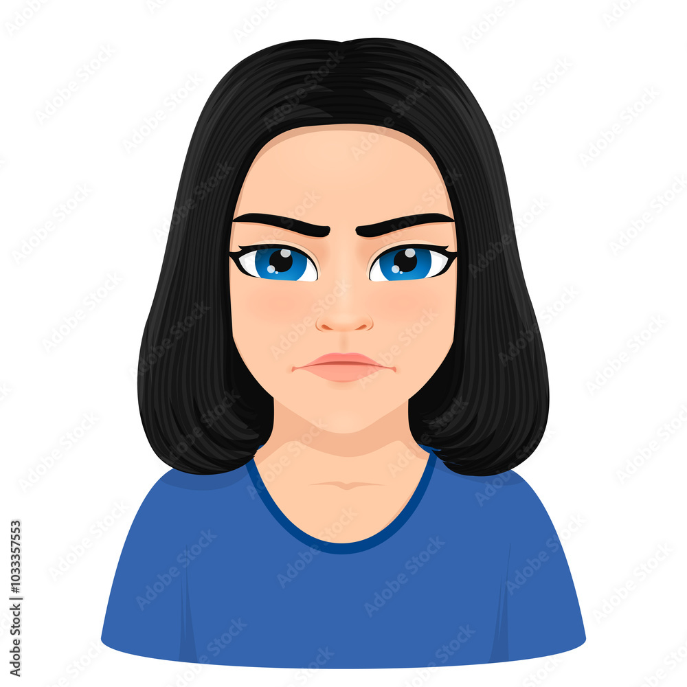Portrait of young girl with black hair Portrait of young girl with black hair