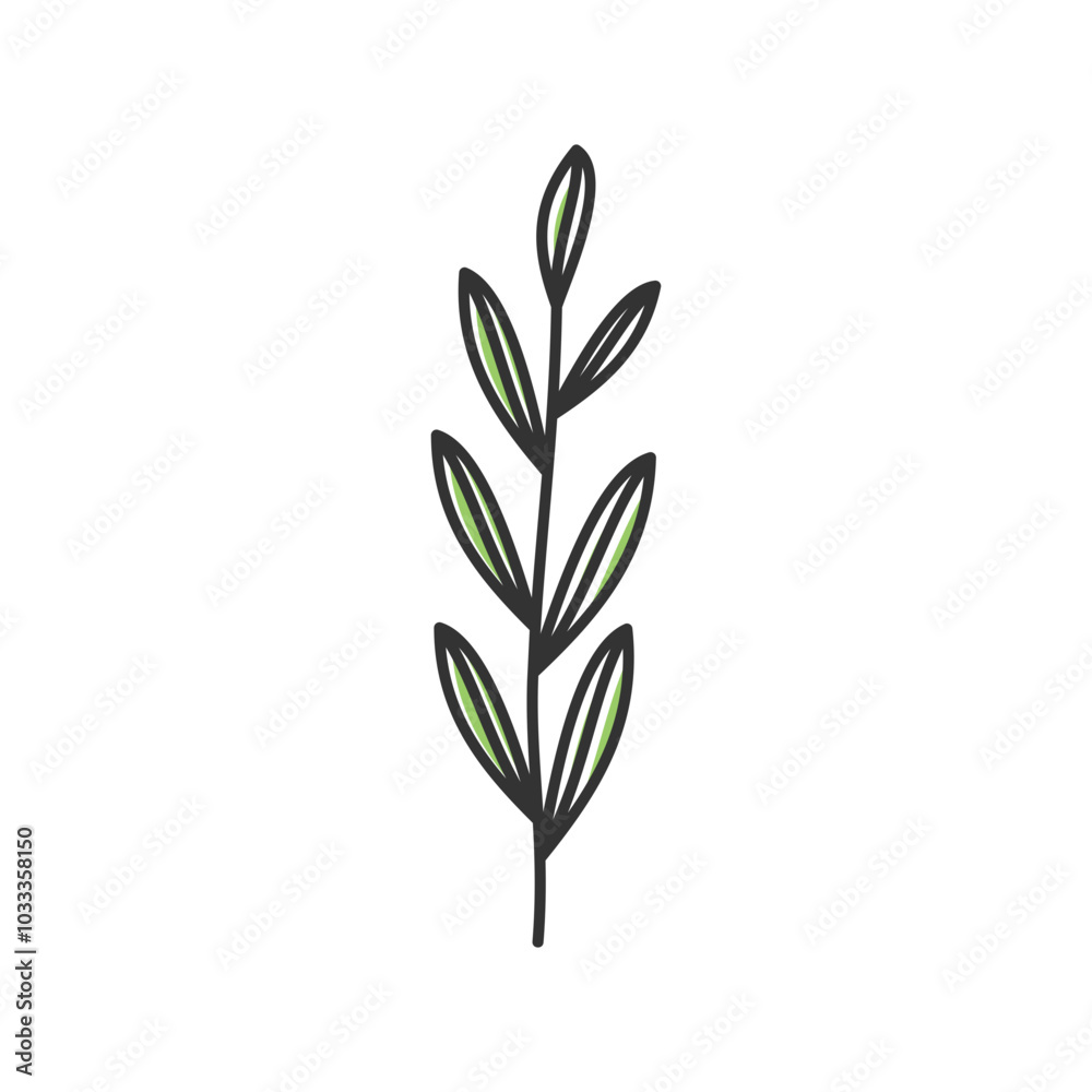 Minimal floral icon vector line art, floral icon vector illustration in handdrawn style Minimal floral icon vector line art, floral icon vector illustration in handdrawn style