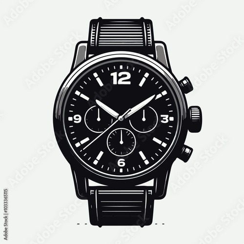 watch black vector