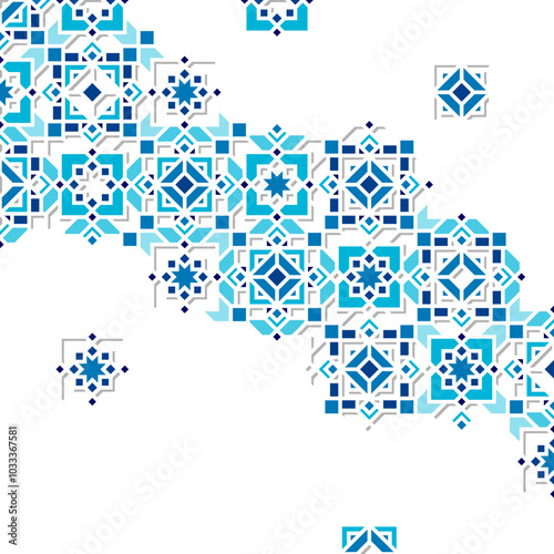Oriental Ornament Design on Winter Theme with Silhouette Effect