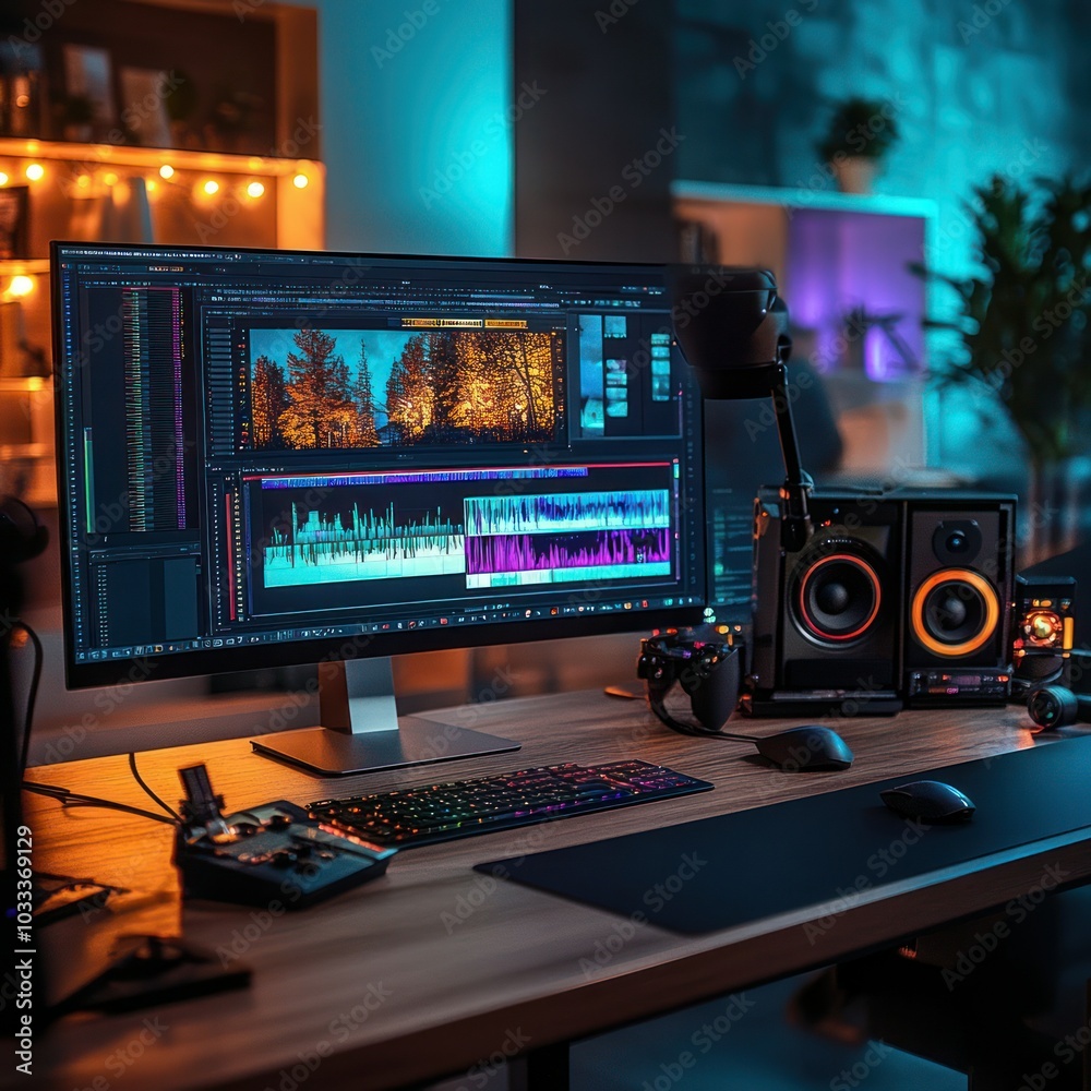 Digital video editing studio Digital video editing studio