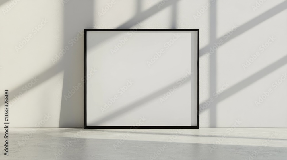 Blank Frame Mockup With Window Light Blank Frame Mockup With Window Light