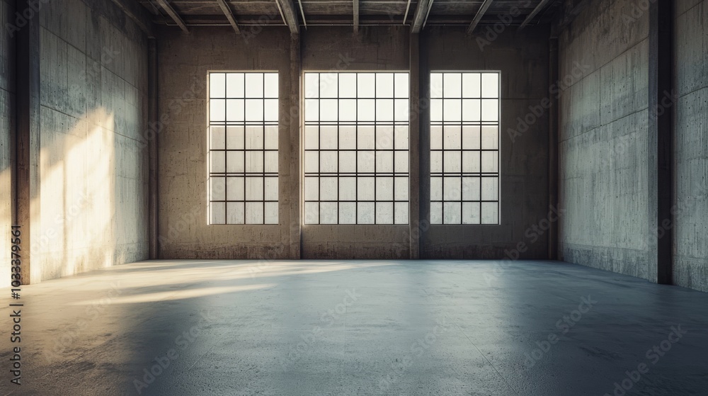 Empty Warehouse with Windows Empty Warehouse with Windows