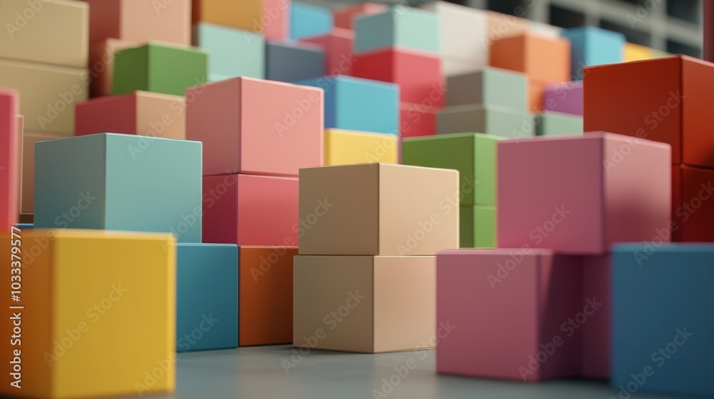 Abstract Colorful Cubes Background. Abstract Colorful Cubes Background.
