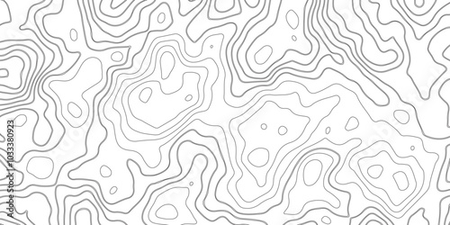 Topography wave background. Abstract topographic curve lines. Topography maps. Black line on white background.