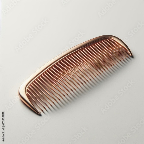 Comb for hair, hairbrush isolated on white background. Generated with AI. photo