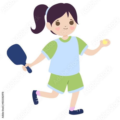 A girl playing tennis