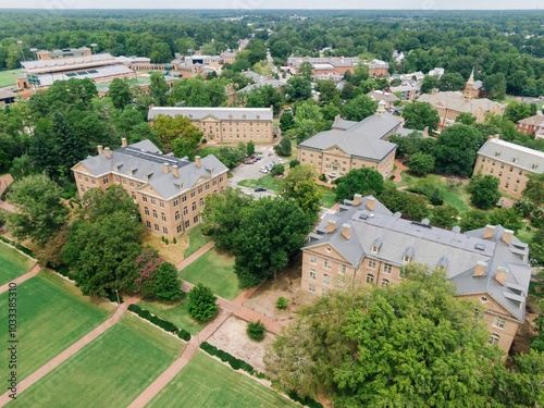 Historic buildings in the College of William and Mary, Williamsburg, Virginia, United States. photo