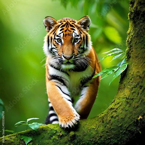 tiger on a tree