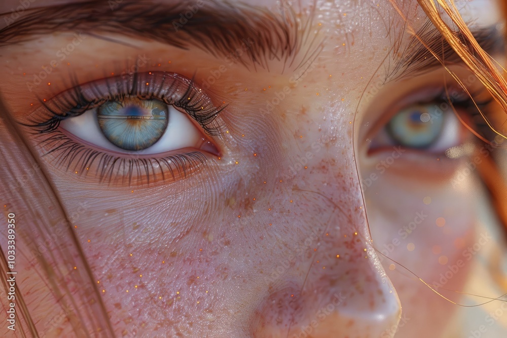A close-up portrait of a person with a distinctive feature A close-up portrait of a person with a distinctive feature