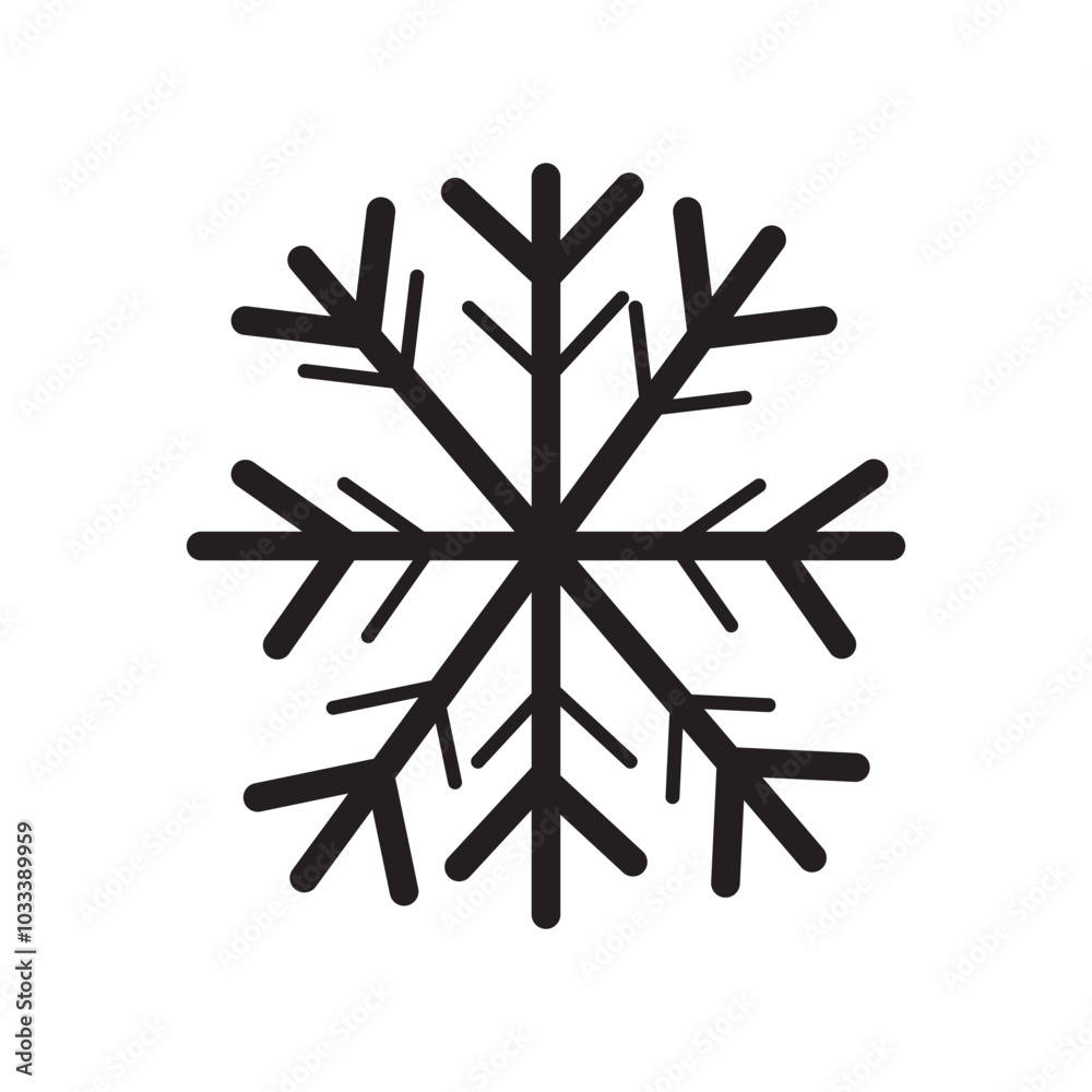 Snowflake UI icon, winter simple line user interface vector symbol Snowflake UI icon, winter simple line user interface vector symbol