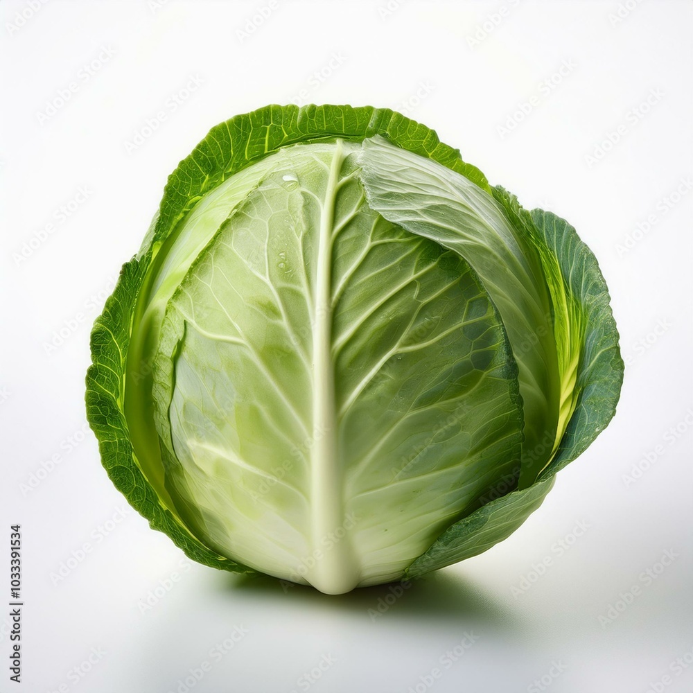 isolated cabbage on white background, square food photography isolated cabbage on white background, square food photography