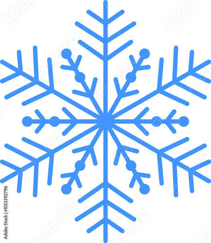 Snowflake icon. Snowflake shape, Christmas, Vector image, Outline
