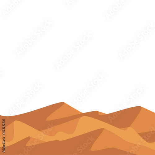 Desert Hill Landscape Illustration