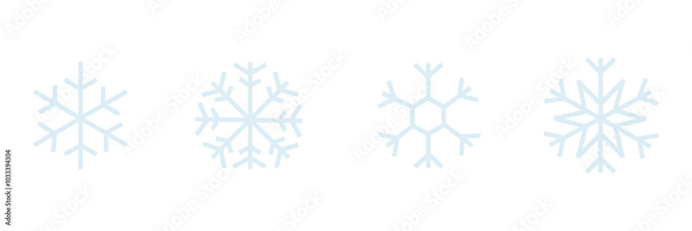 Snowflake icon. Snowflake set. Isolated snowflakes collection. Snowflake icon. Snowflake set. Isolated snowflakes collection.