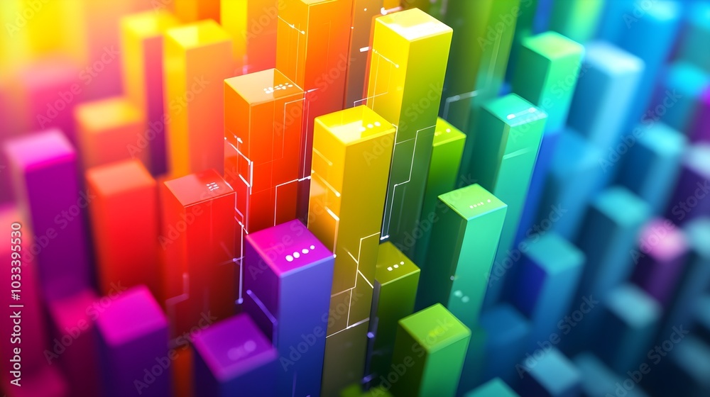 13. Abstract image of a corporate growth ladder with each step representing increased efficiency and expansion into new markets, vibrant colors 