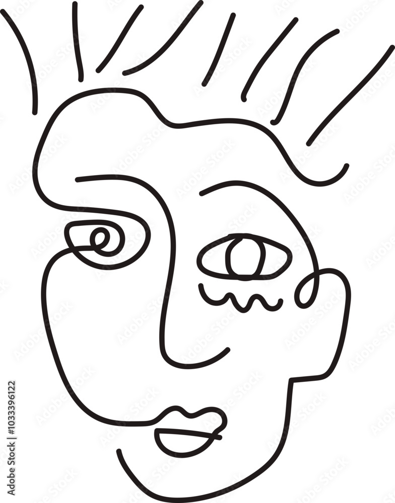 Abstract Face Line Abstract Face Line