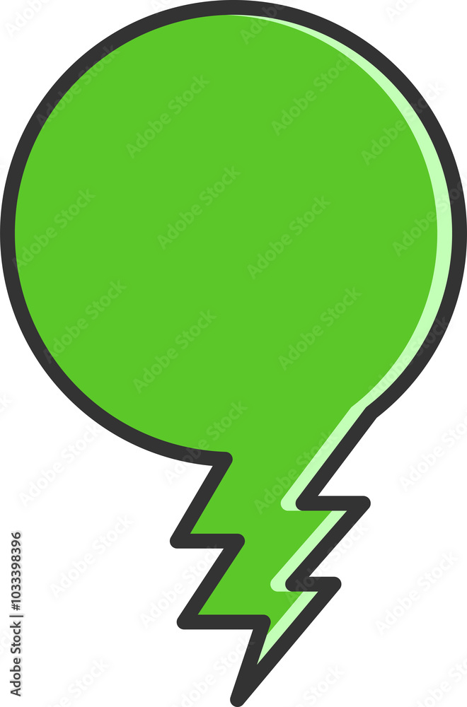 Green Speech Bubble Illustration Green Speech Bubble Illustration