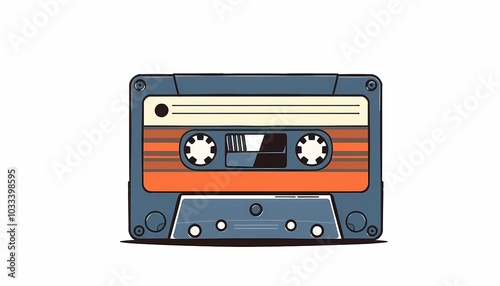 Retro Cassette Tape from the 80s photo