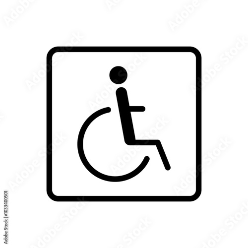disability or wheelchair icon sign vector