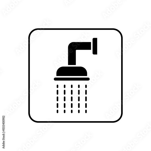 shower icon sign vector