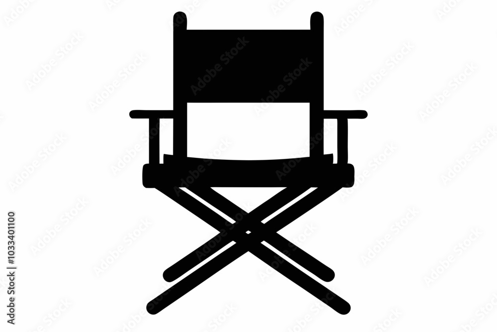 Director Chair Silhouette Vector, Director Chair Symbol Icon Director Chair Silhouette Vector, Director Chair Symbol Icon