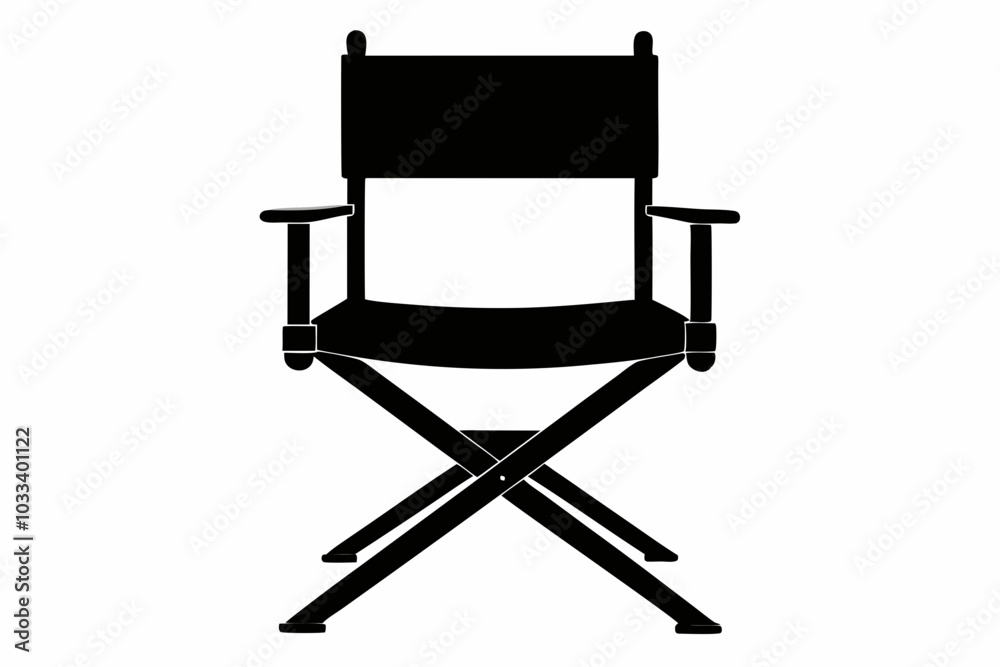 Director Chair Silhouette Vector, patio chair icon, Folding chair silhouette
Director Chair Silhouette Vector, patio chair icon, Folding chair silhouette