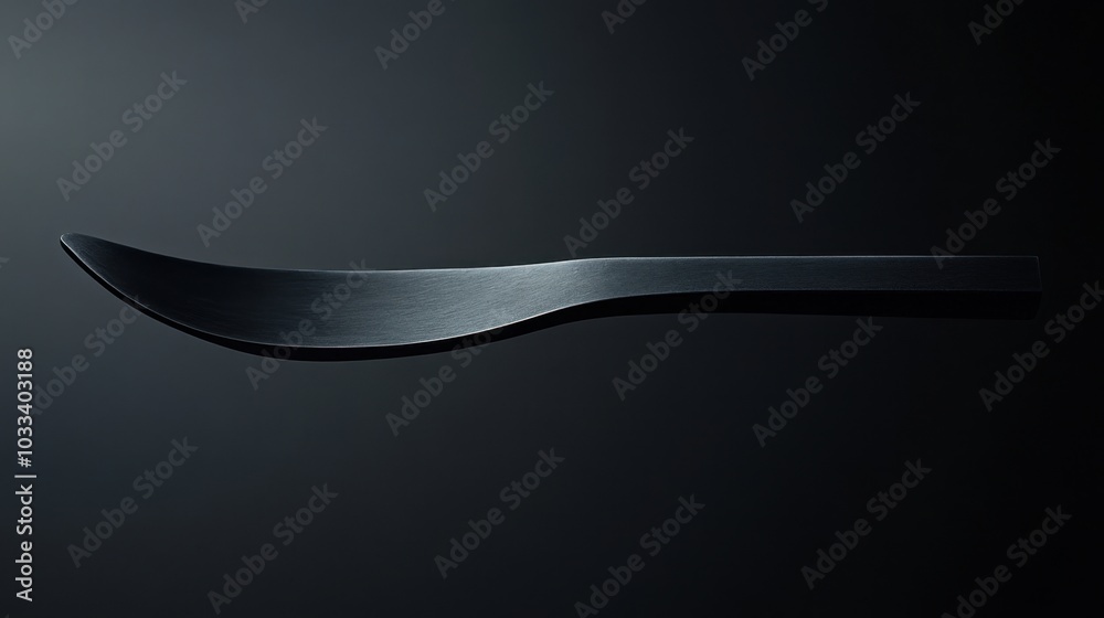 Fototapeta premium Elegant Minimalism: Black and Metallic Iron on Dark Background