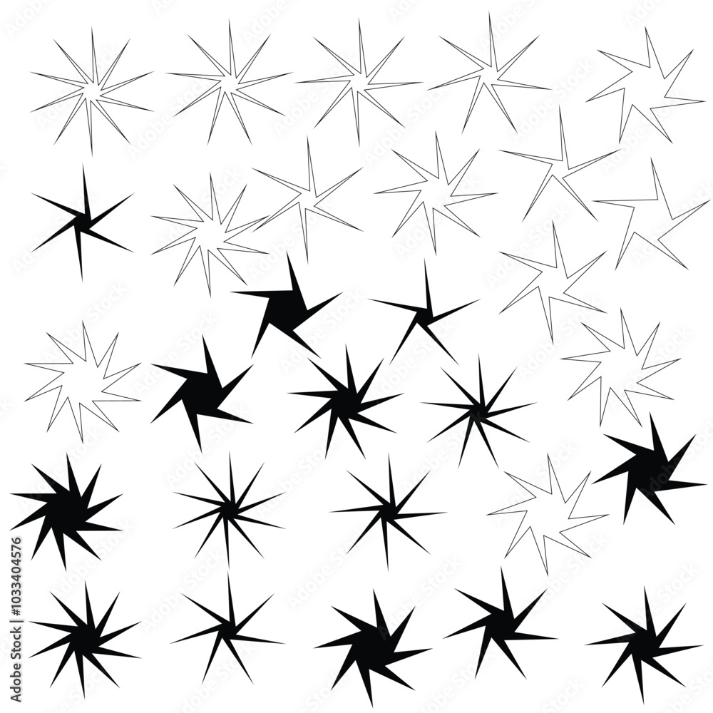 Star Silhouette Vector Illustration Star Silhouette Vector Illustration