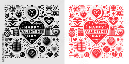 happy valentine's day celebration card design