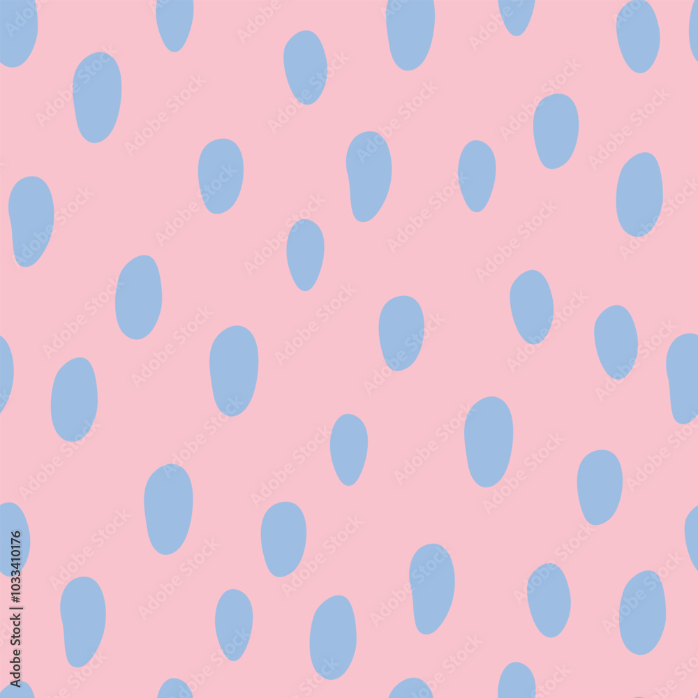 Seamless pattern with blue dots, on pink background retro pattern.
Seamless pattern with blue dots, on pink background retro pattern.
