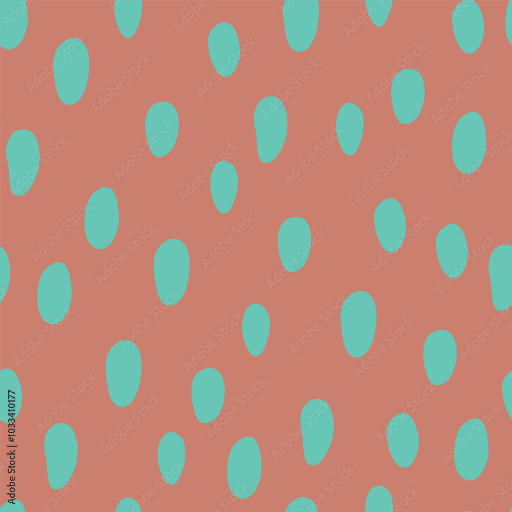 Seamless pattern with turquoise dots, on brown background retro pattern.
Seamless pattern with turquoise dots, on brown background retro pattern.
